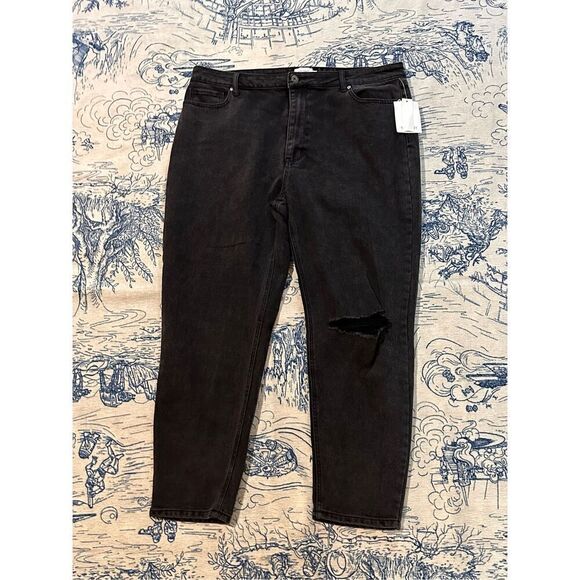NEW WITH TAGS Beautiful TRUE CRAFT Black MOM JEANS Pants Size 18WR Relaxed Com - Picture 1 of 9
